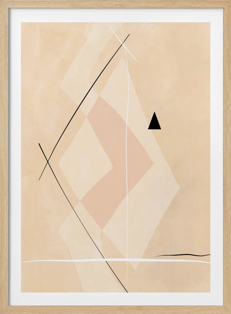Geometrische vormen en kruisende lijnen | Poster