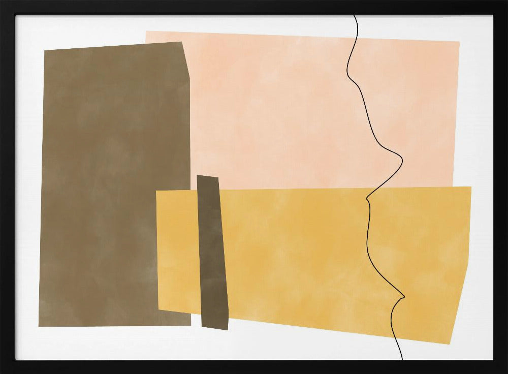 Geometrische vormen in aardse tinten | Poster