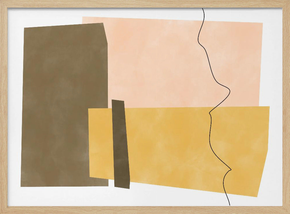 Geometrische vormen in aardse tinten | Poster