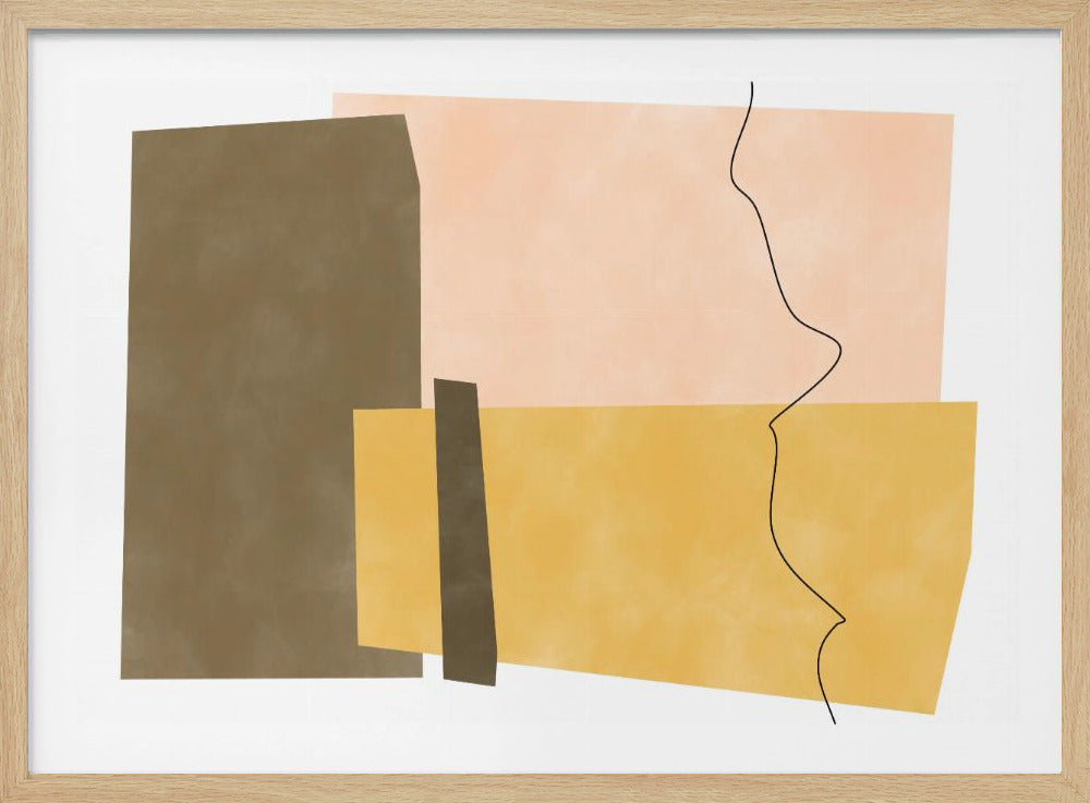 Geometrische vormen in aardse tinten | Poster
