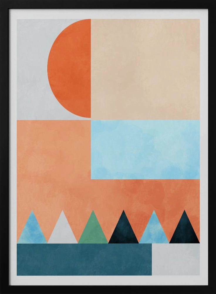 Ruimtes Blauwe Driehoek | Poster