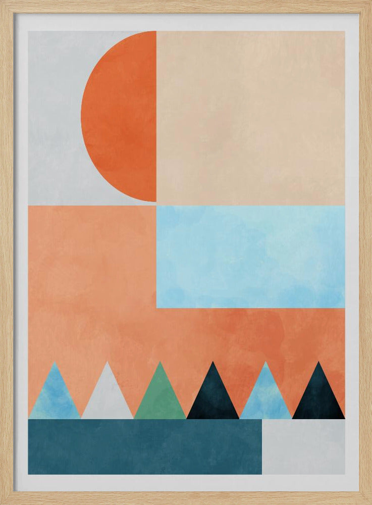 Ruimtes Blauwe Driehoek | Poster