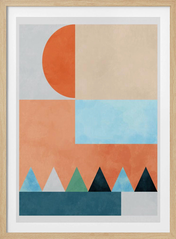 Ruimtes Blauwe Driehoek | Poster