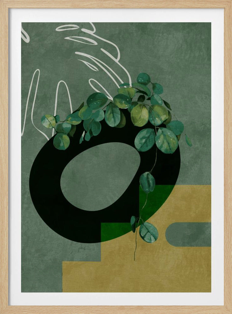 Bladeren Meer 4 Groen | Poster