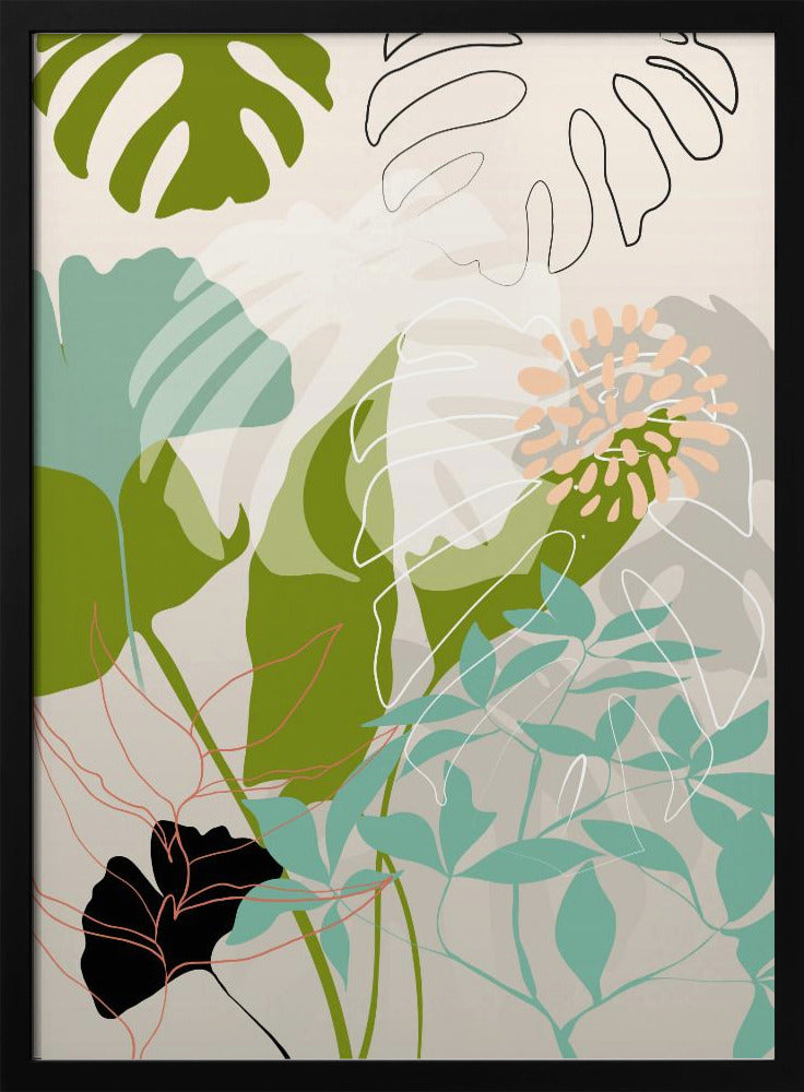 Bladerenlijn Boho3 Kopie | Poster