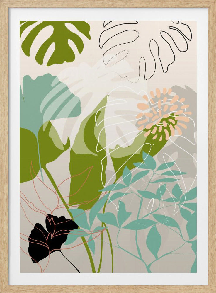 Bladerenlijn Boho3 Kopie | Poster