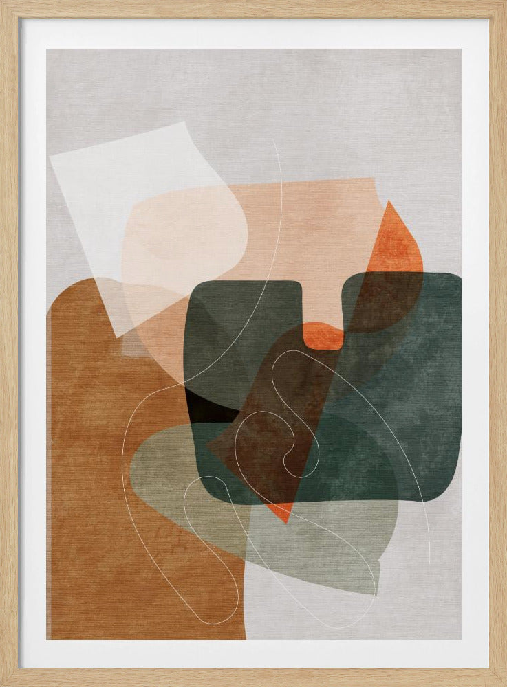 Natuurvriendelijke Terracotta 4 Aquarel Kopie | Poster