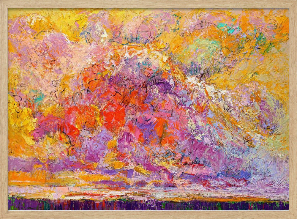 Expressionistisch kleurrijk abstract | Poster