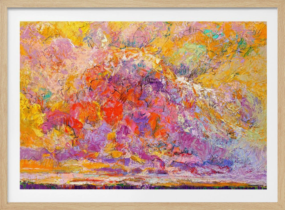 Expressionistisch kleurrijk abstract | Poster
