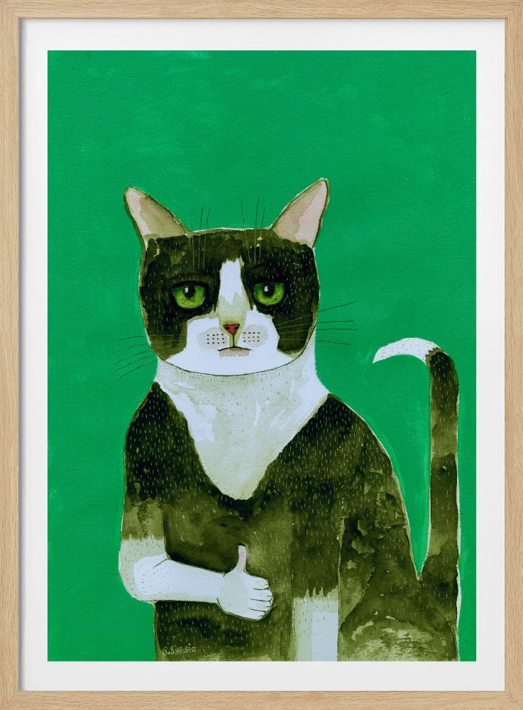 Tuxedo Cat Duimen Omhoog | Poster