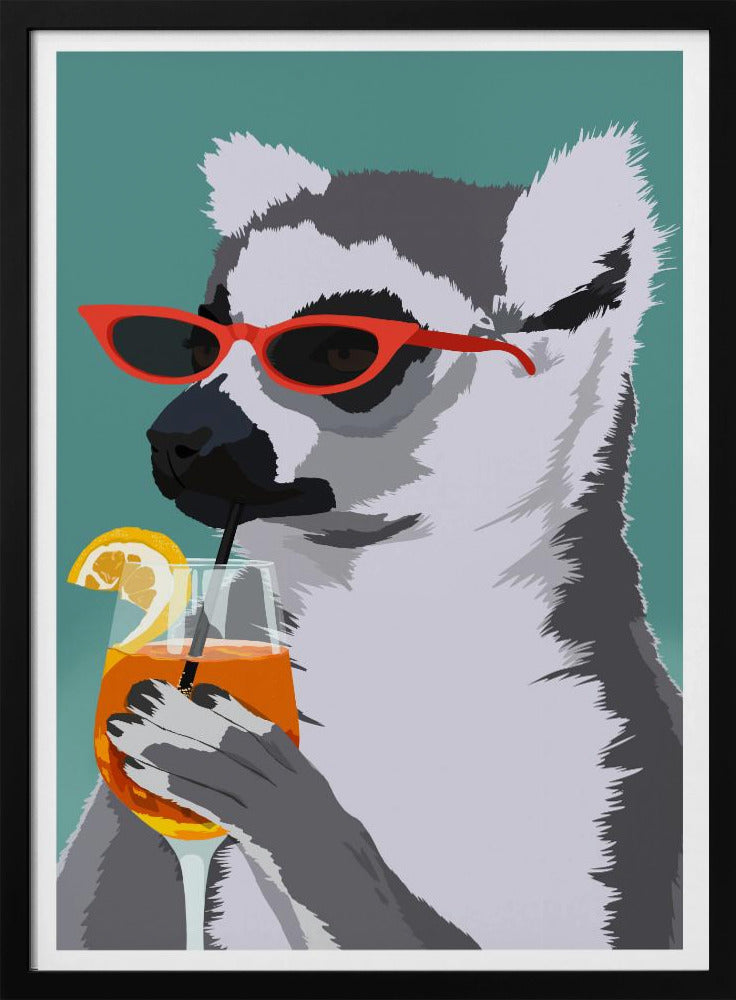 Jugdy Lemur met Drank | Poster