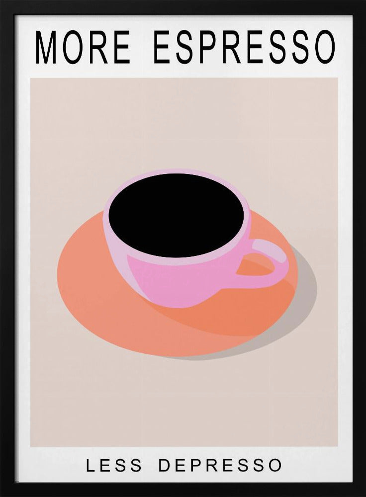 Meer espresso, minder depressie | Poster
