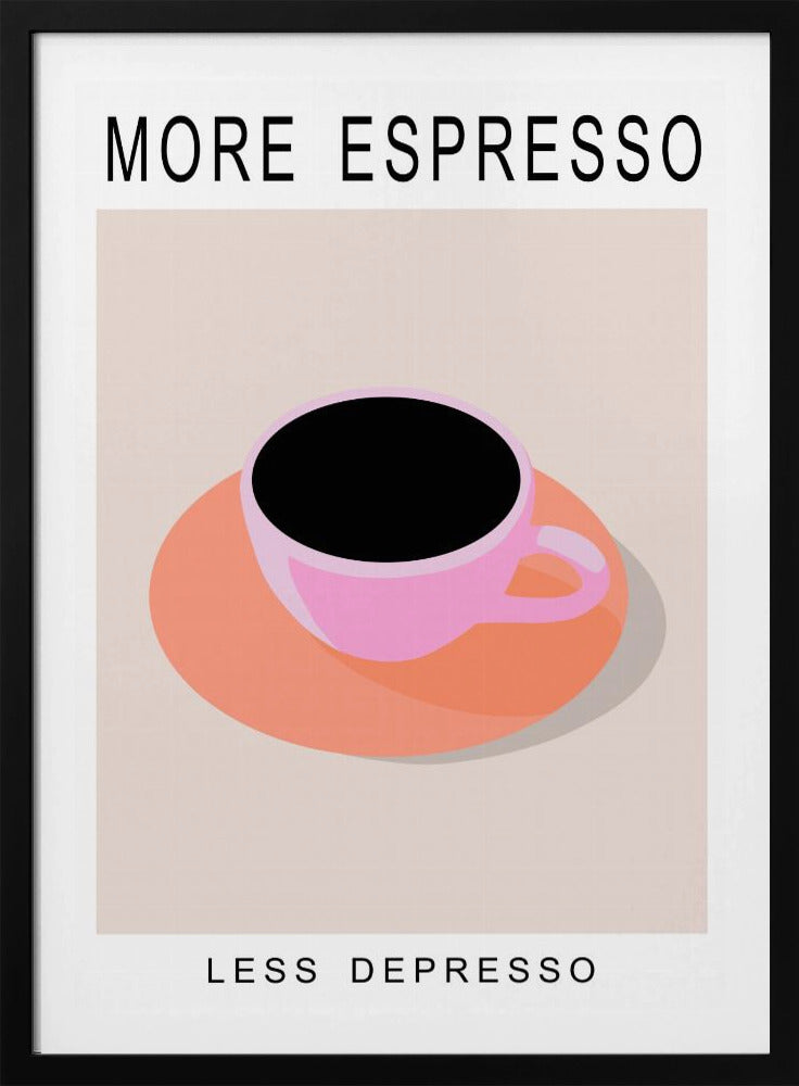 Meer espresso, minder depressie | Poster