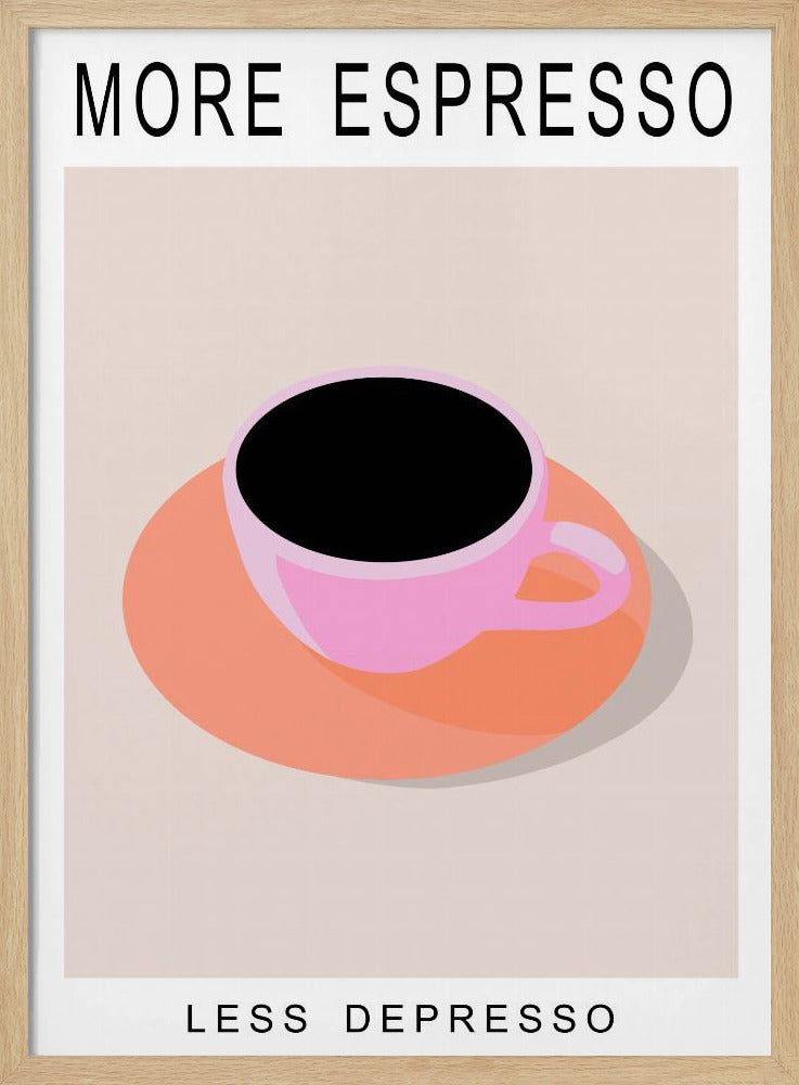 Meer espresso, minder depressie | Poster