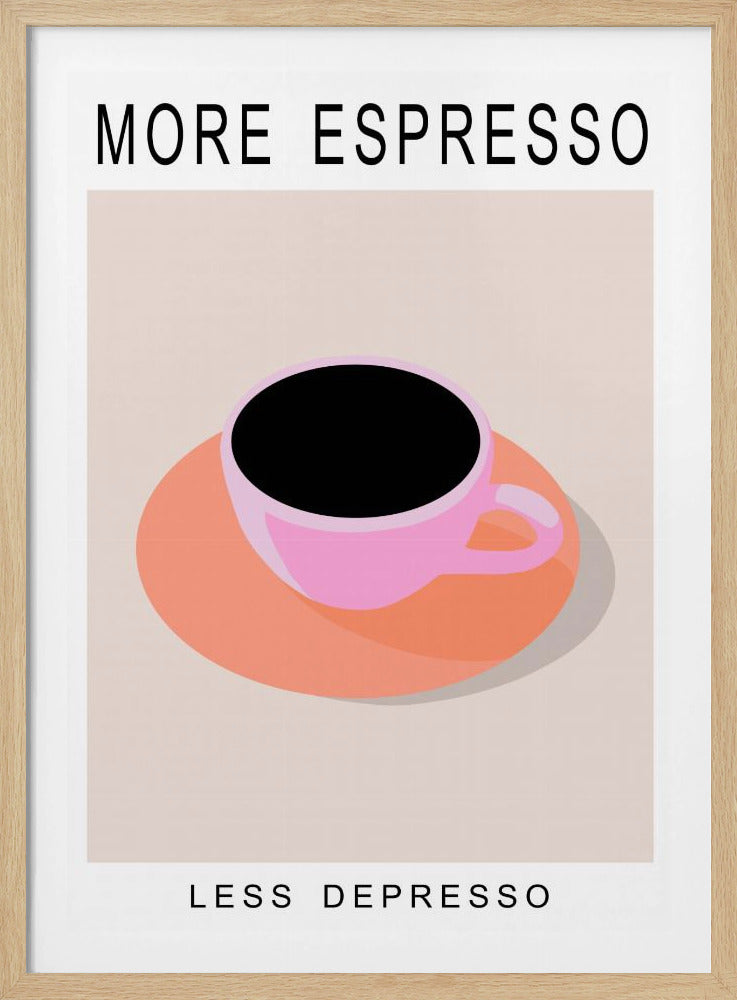 Meer espresso, minder depressie | Poster