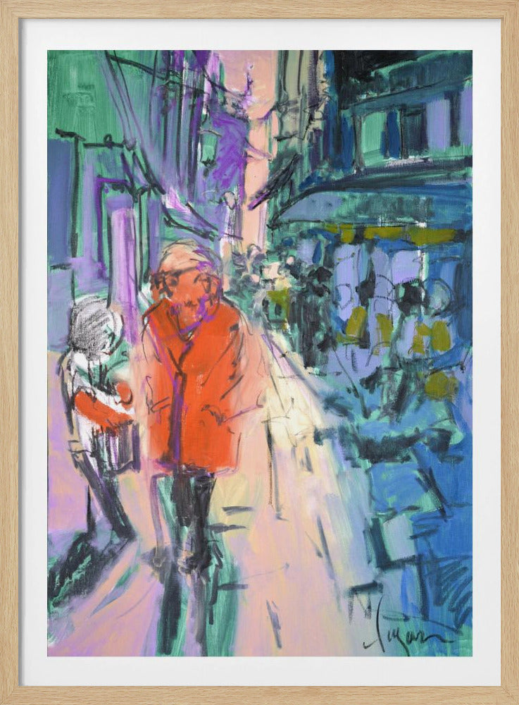 Levendige Straatwandeling | Poster