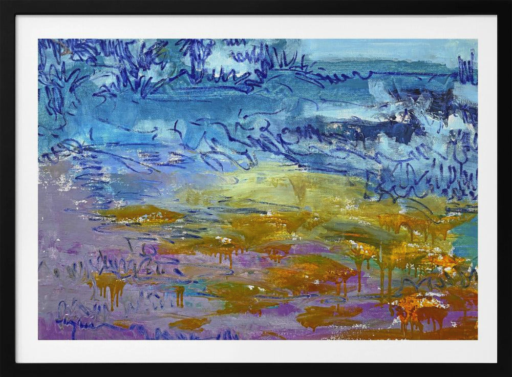 Expressionistisch kleurrijk abstract | Poster
