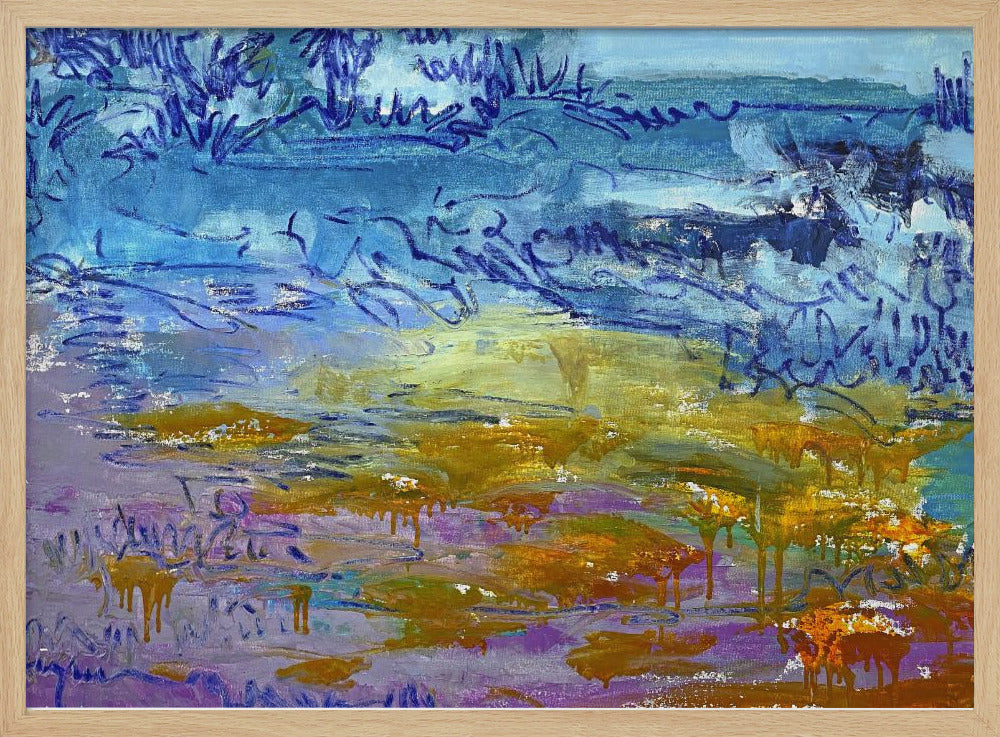 Expressionistisch kleurrijk abstract | Poster