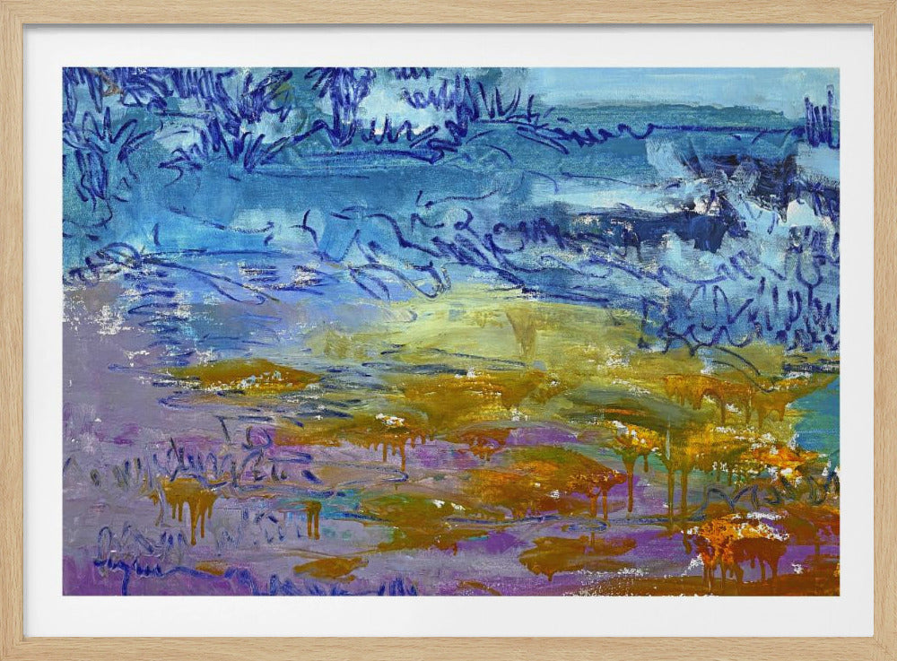 Expressionistisch kleurrijk abstract | Poster