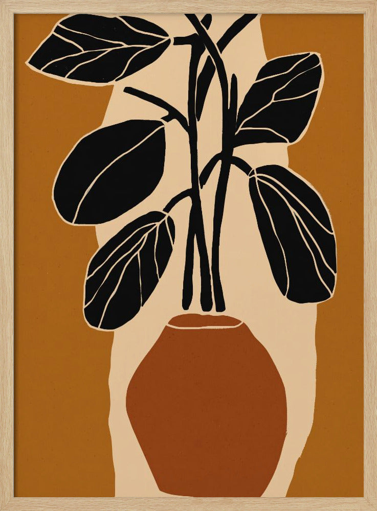 Vet bladsilhouet | Poster
