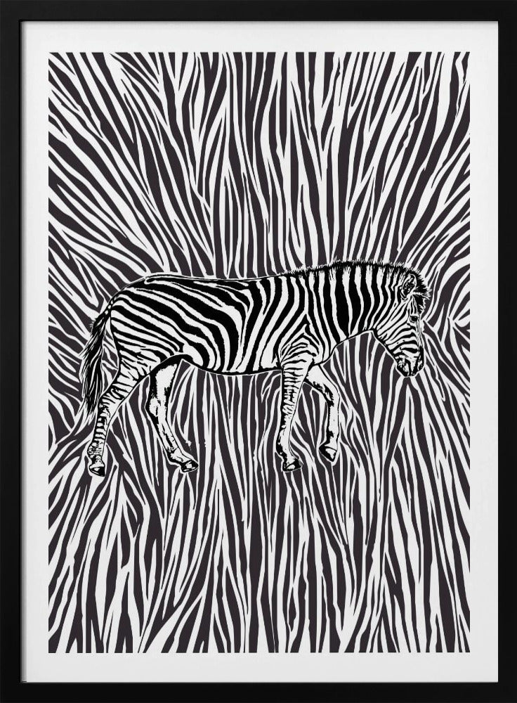 Afrikaanse zebra in opvallende camouflage | Poster