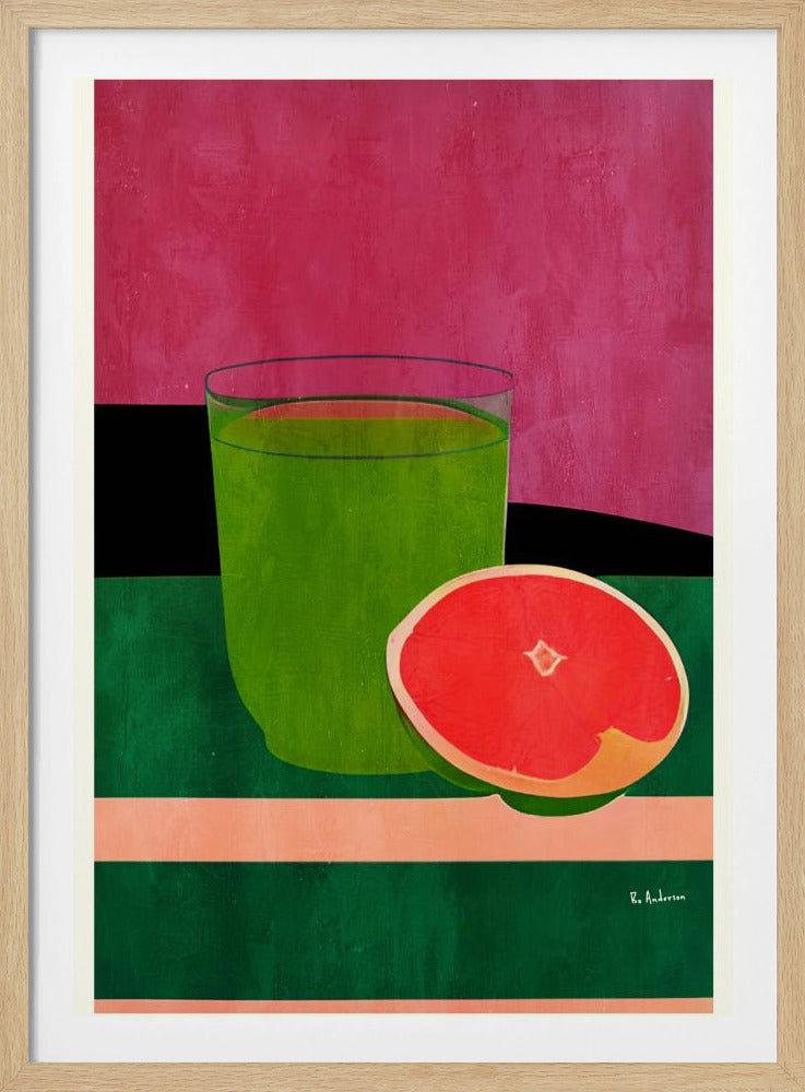 Roze, kleine grapefruit | Poster