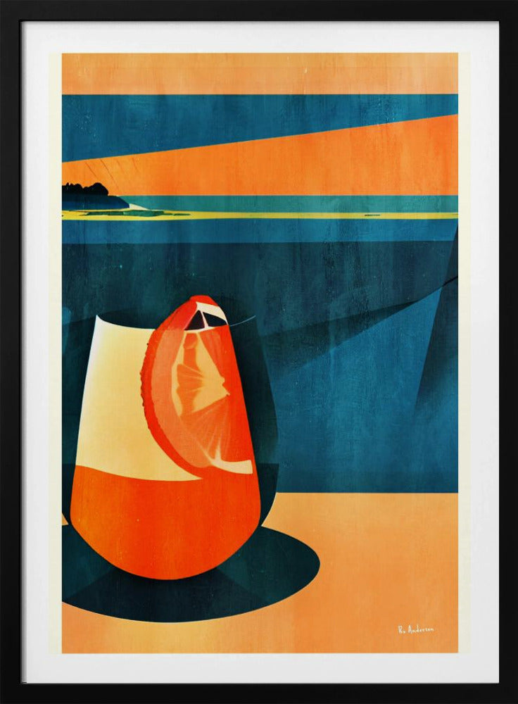 Negroni bij zonsondergang | Poster