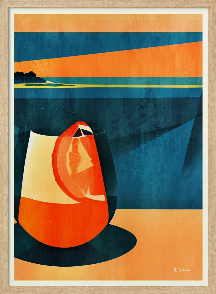 Negroni bij zonsondergang | Poster