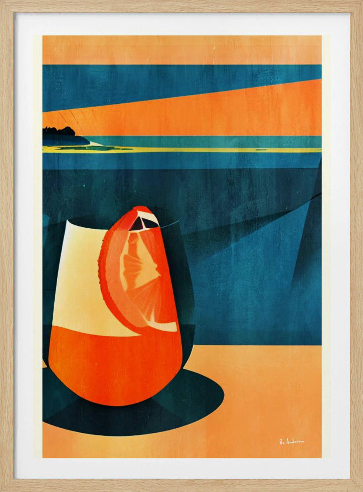 Negroni bij zonsondergang | Poster