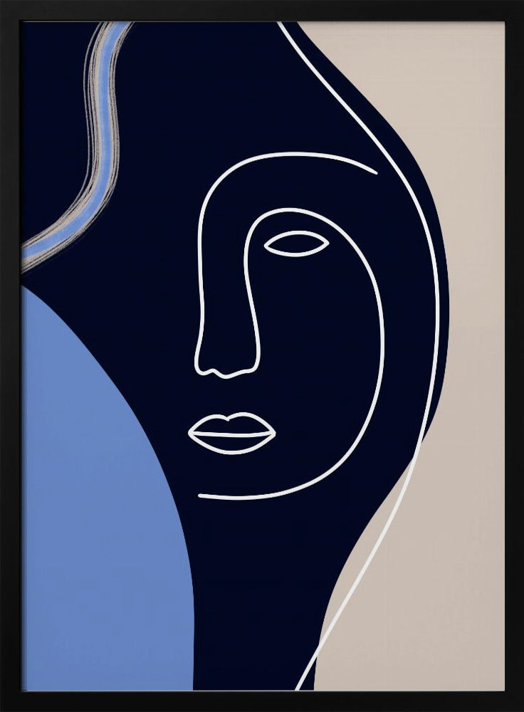 Lijnkunst Gezicht | Poster