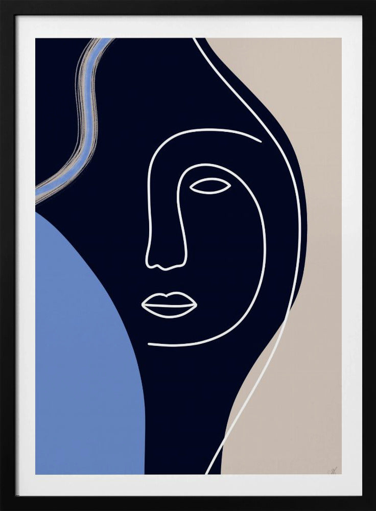 Lijnkunst Gezicht | Poster