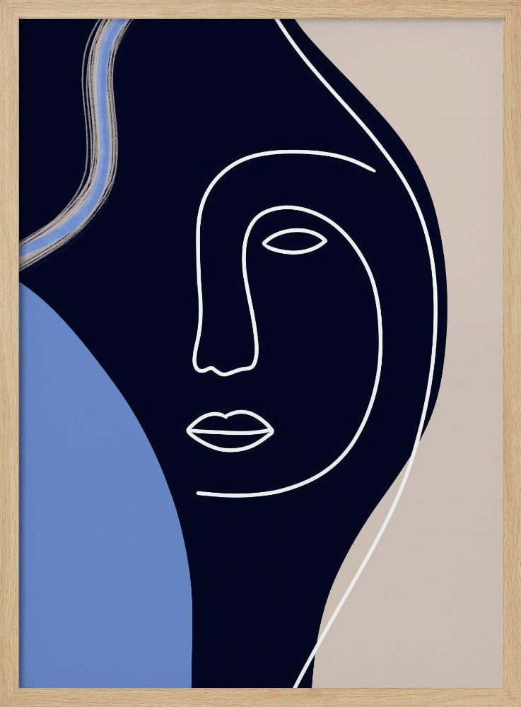 Lijnkunst Gezicht | Poster
