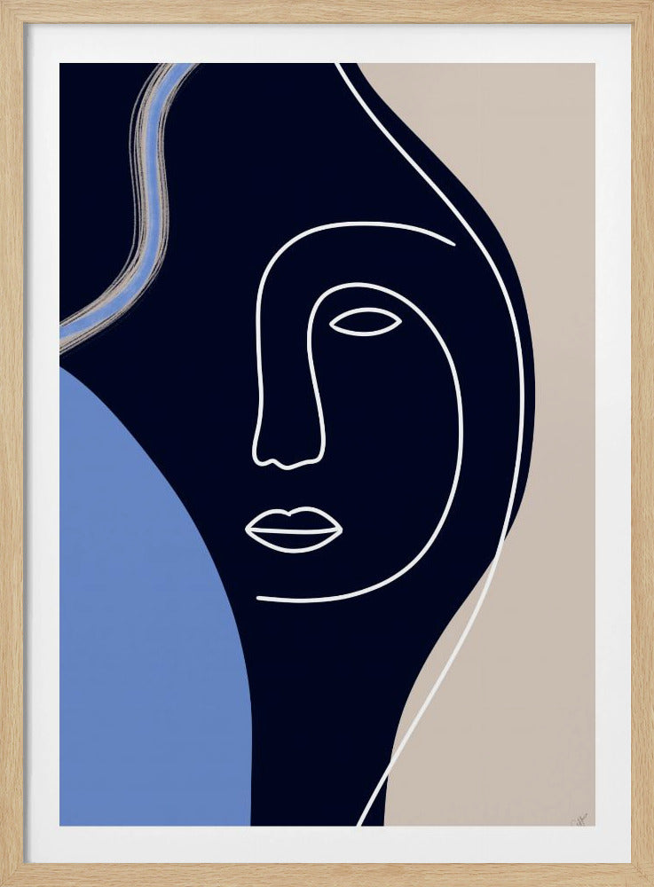Lijnkunst Gezicht | Poster