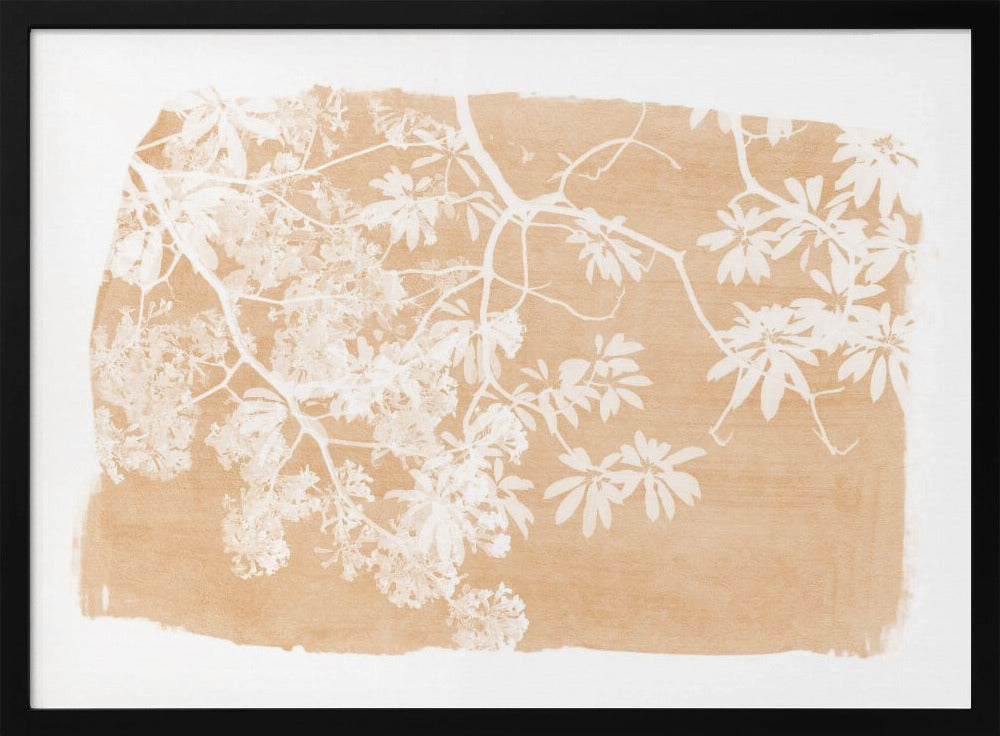 Silhouet van sinaasappelboomblad | Poster