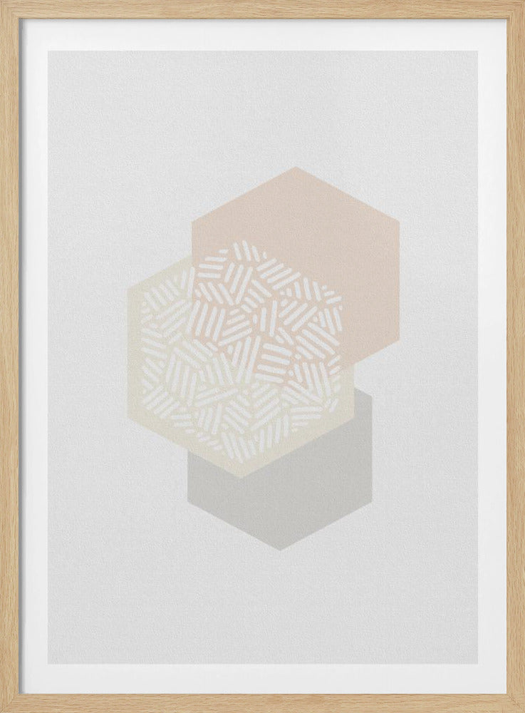Geometrische gedempte kleuren I | Poster