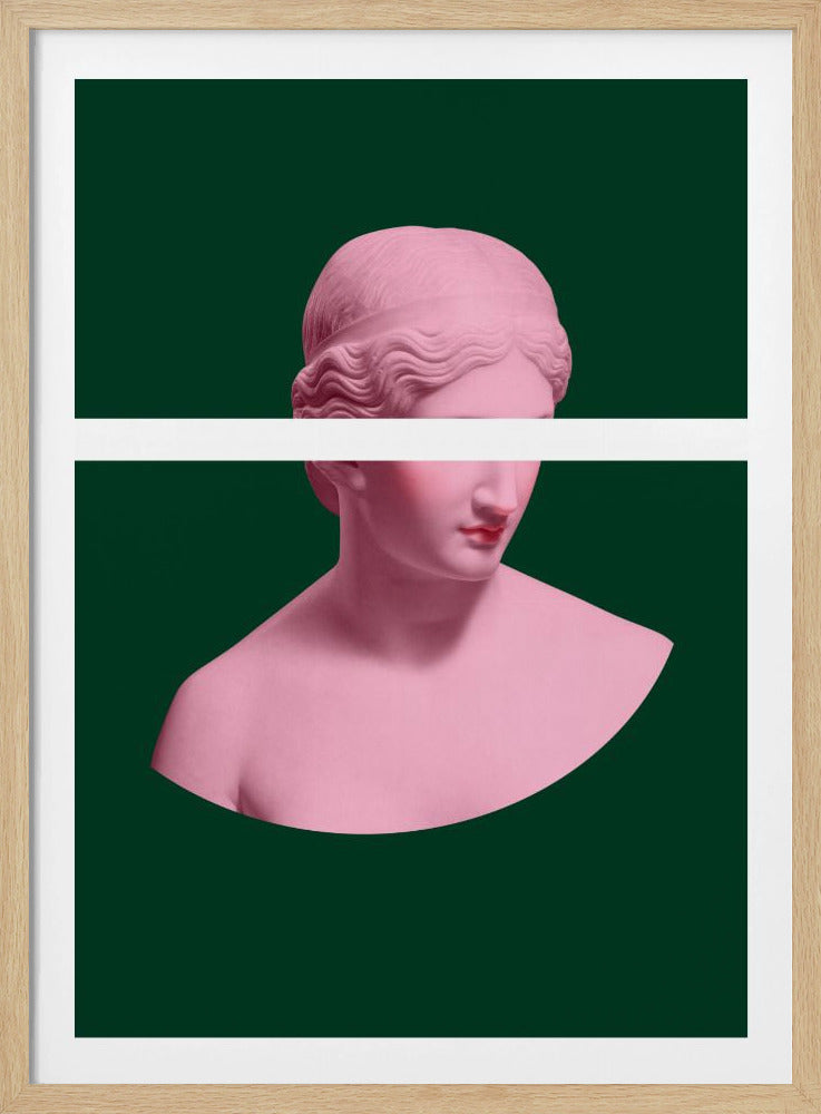 Roze en groene Artemis | Poster