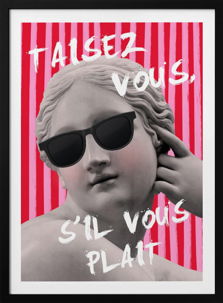 Roze en rood gestreepte Venus | Poster