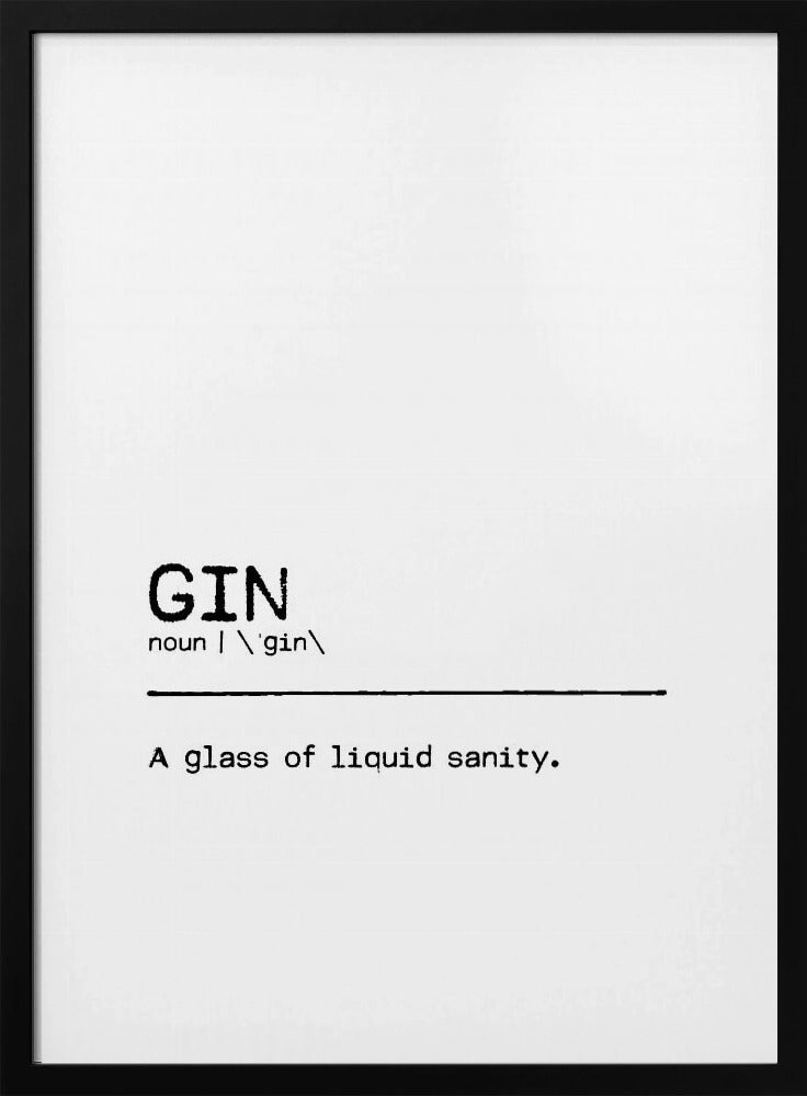 Citaat Gin Sanity | Poster