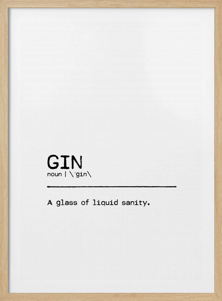 Citaat Gin Sanity | Poster