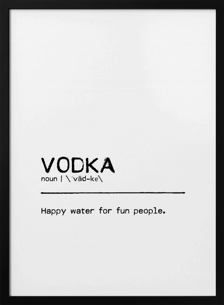 Citaat Wodka Plezier | Poster