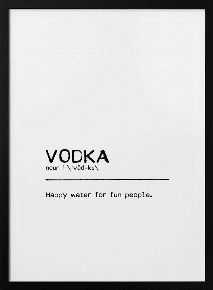 Citaat Wodka Plezier | Poster