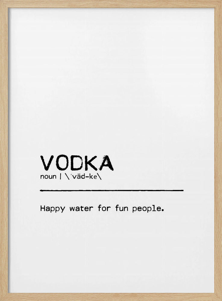 Citaat Wodka Plezier | Poster