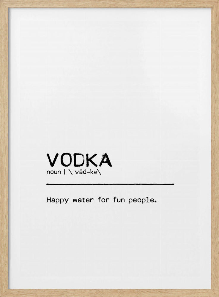 Citaat Wodka Plezier | Poster