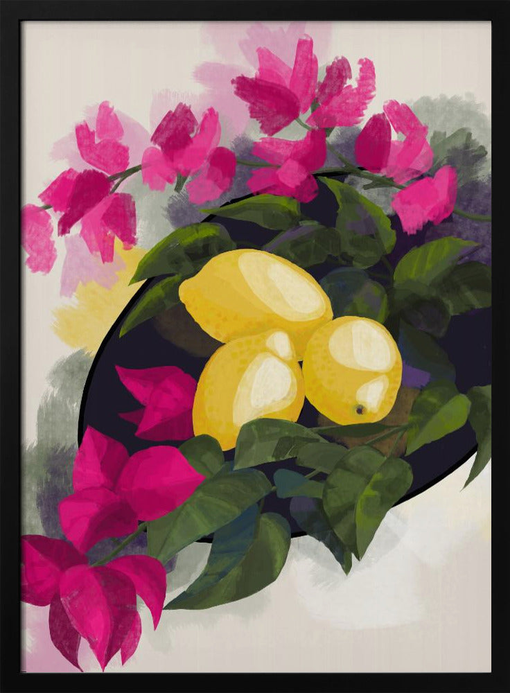 Bougainvillea en citroenen | Poster