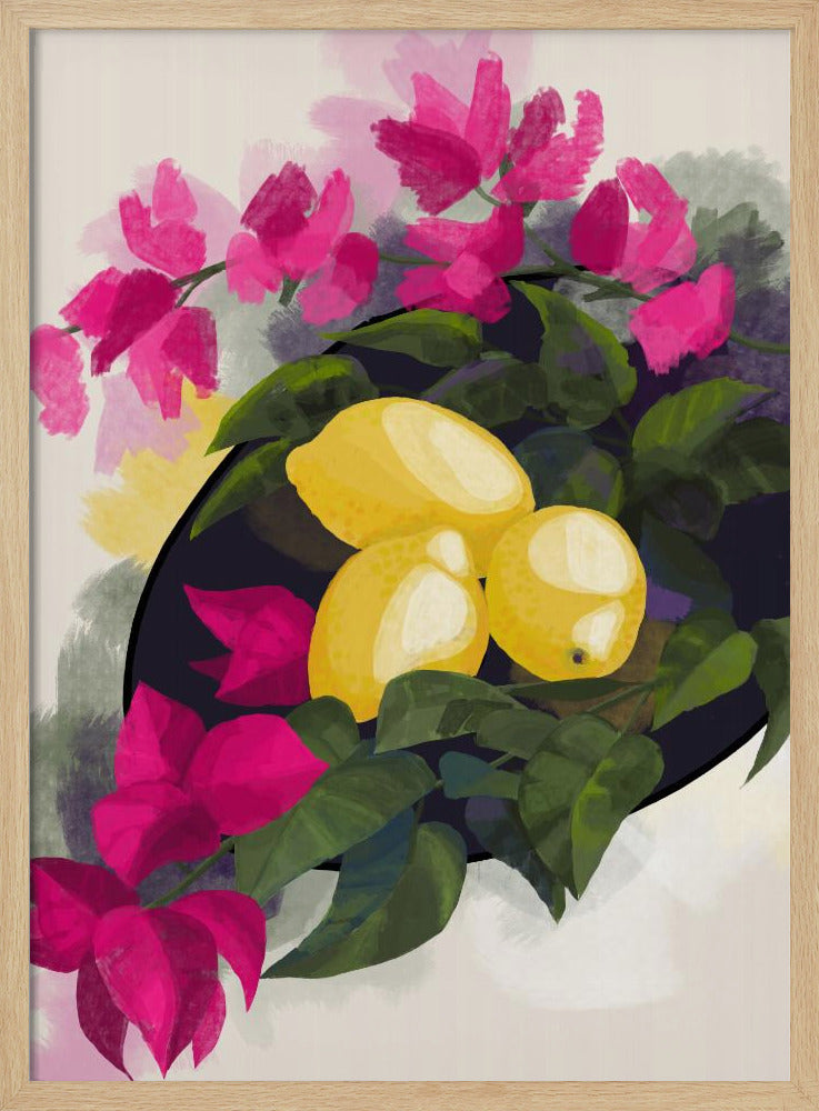 Bougainvillea en citroenen | Poster