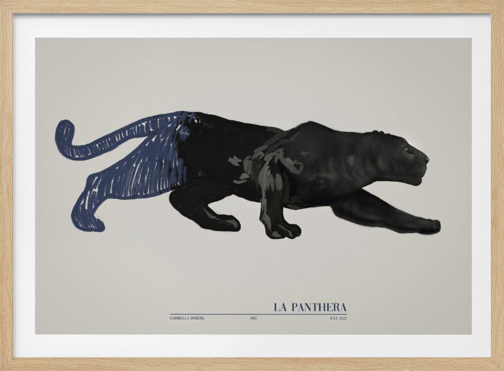 La Panthera (blauw) | Poster