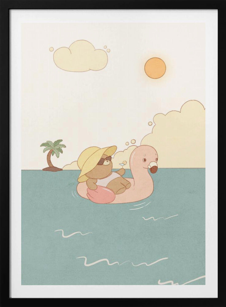 Beer op zomerstrand | Poster