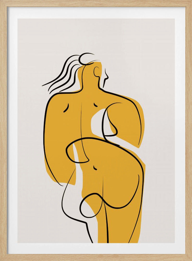 Lijnen en curven in naakt | Poster