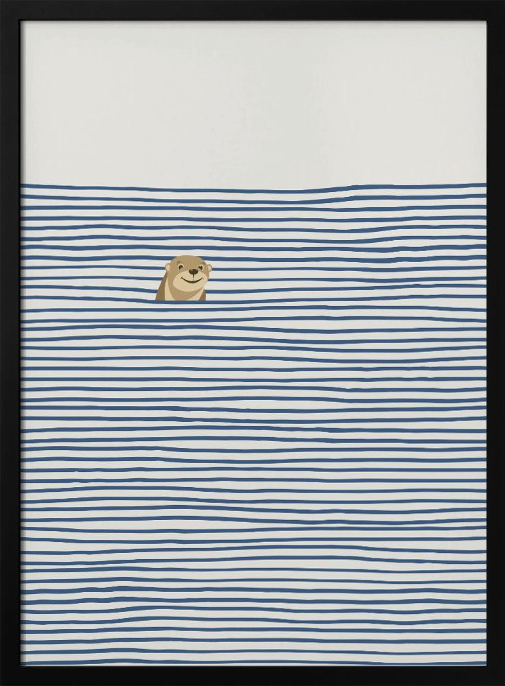 Otter in de golven | Poster