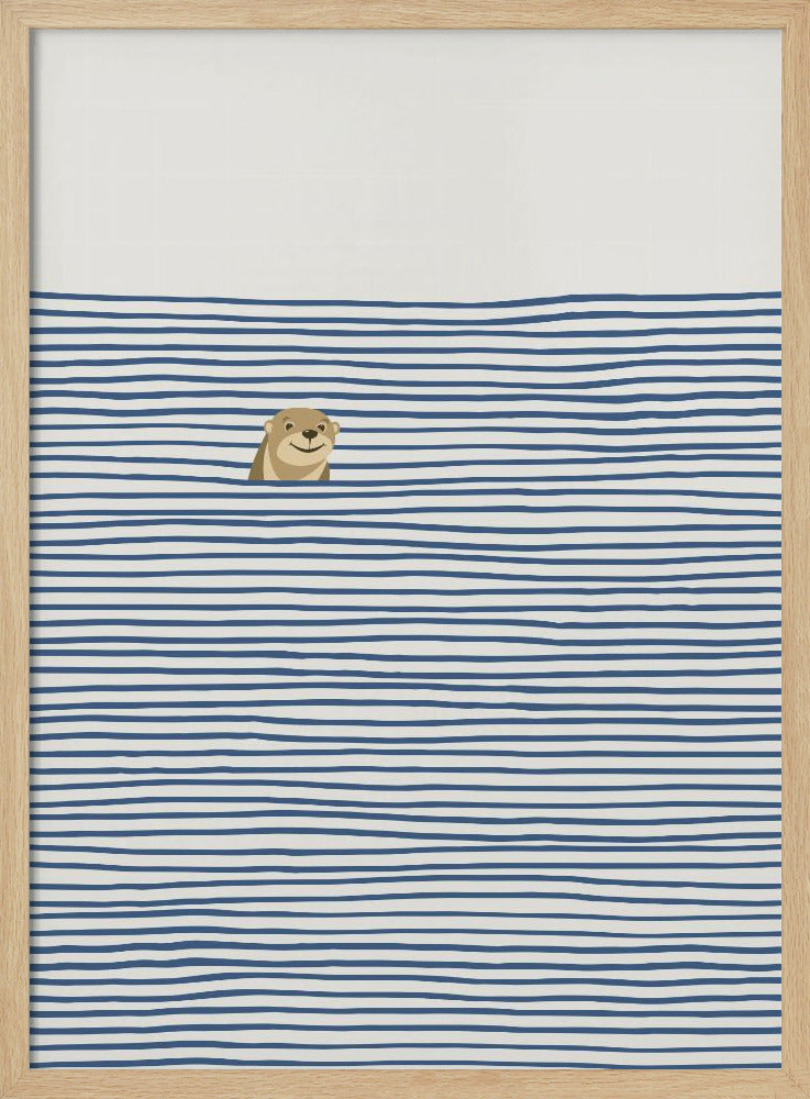 Otter in de golven | Poster